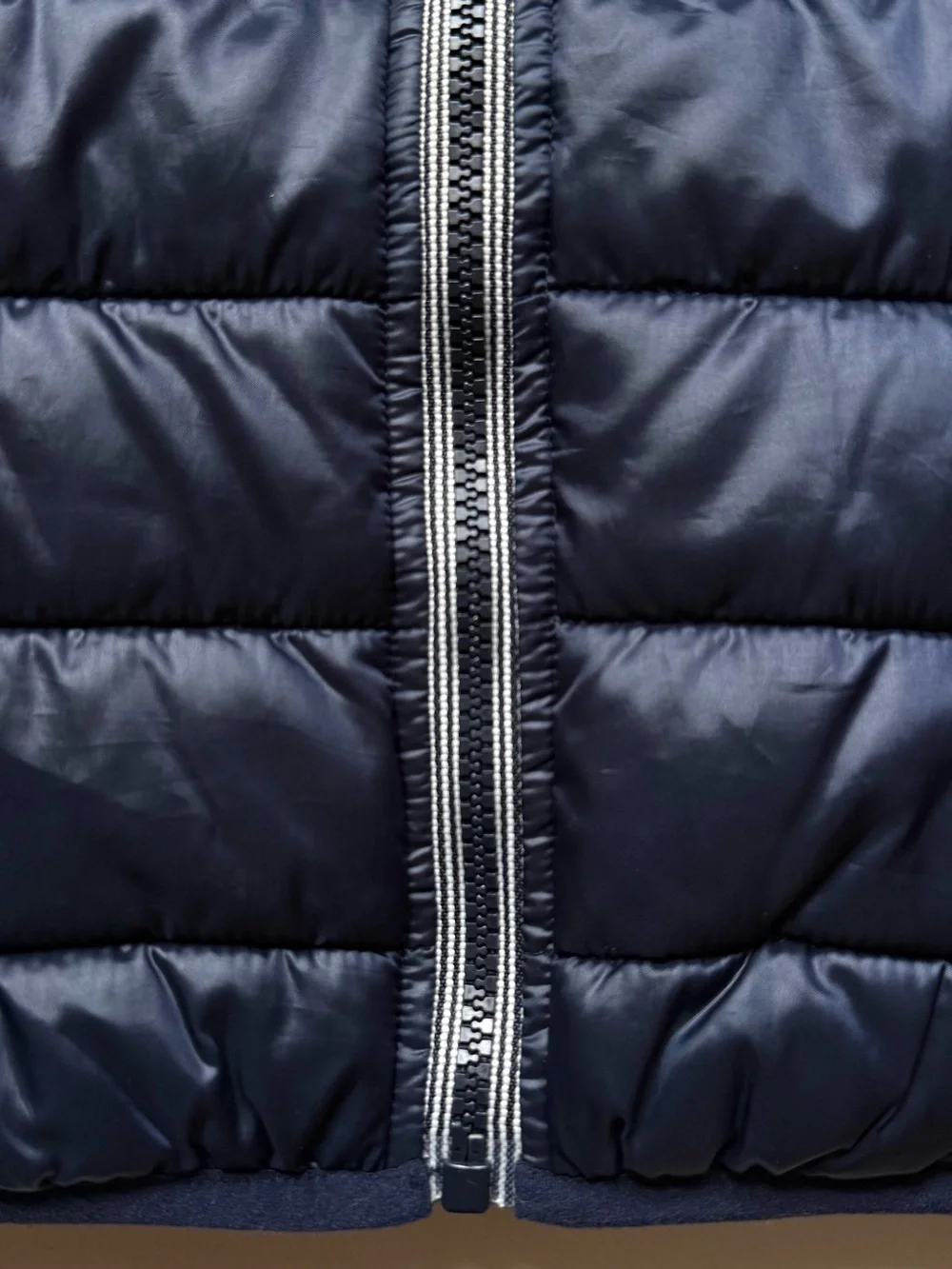 Petit Bateau Baby Unisex Reversible Quilted Puffer Vest - Navy & White - 18M